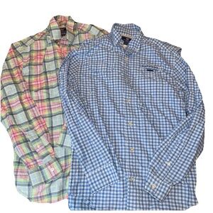 Vineyard Vines Shirt Lot S Blue Pink Harbor Whale 2 Button